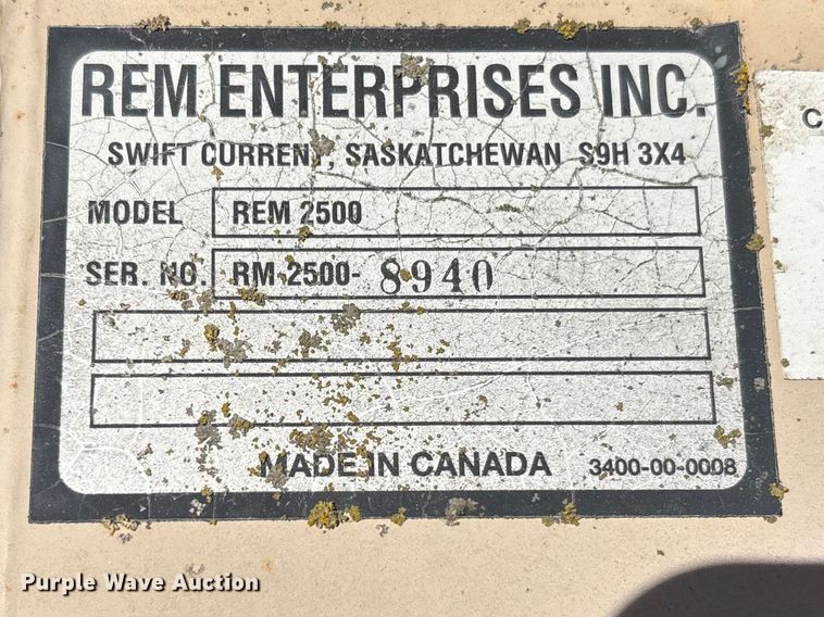 image for item FB3298 Rem Enterprises Rem 2500 grain vacuum