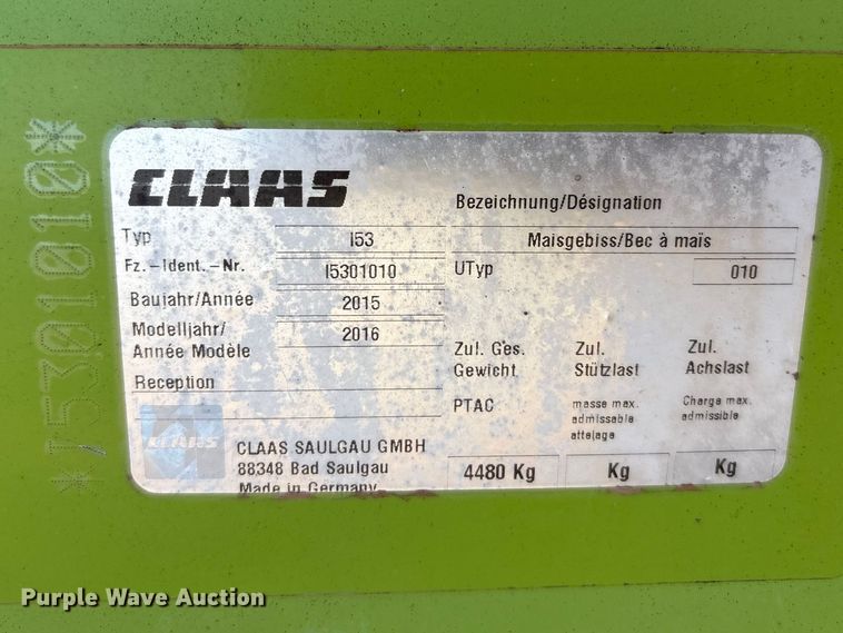 image for item FC2046 2016 Claas Orbis 900 rotary forage head