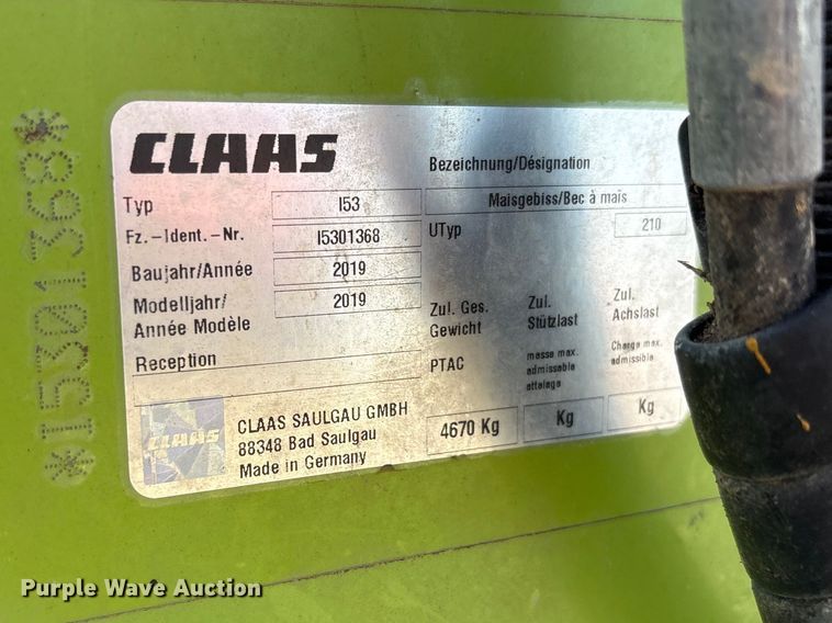 image for item FC2047 2019 Claas Orbis 900 rotary forage head