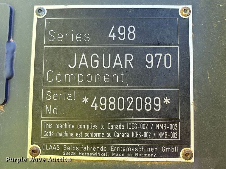 image for item FC2059 Claas Jaguar 970 forage harvester