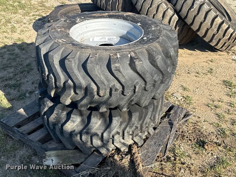 image for item FH6608 (2) Carlisle Trac Chief 15-19.5 tires and wheels