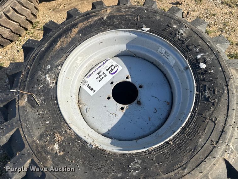 image for item FH6608 (2) Carlisle Trac Chief 15-19.5 tires and wheels