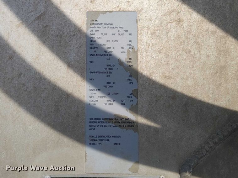 image for item FH7038 2018 CEI AT35LW feed delivery trailer