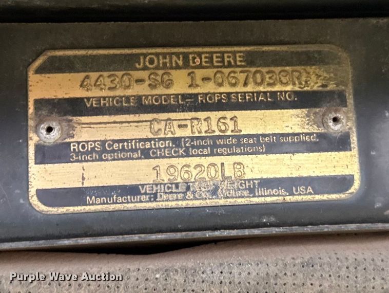 image for item NK9125 1975 John Deere 4430 tractor