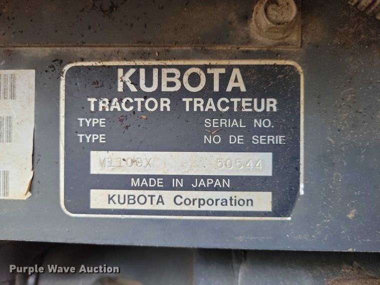 image for item NK9978 2013 Kubota M110GX MFWD tractor