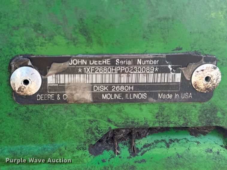 image for item YA2979 2023 John Deere 2680H vertical tillage