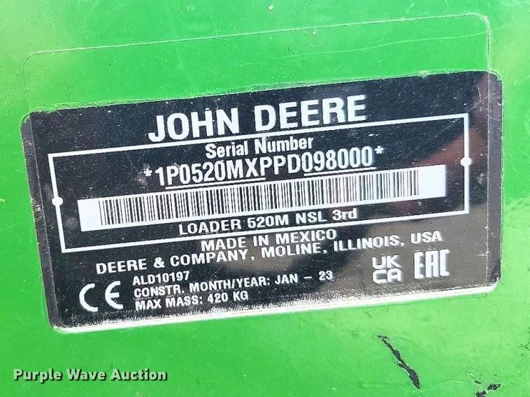 image for item YA3224 2023 John Deere 520M loader