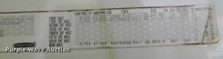 image for item EB1280 2015 Freightliner Cascadia semi truck