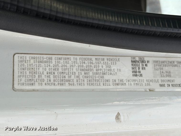 image for item ED5190 2009 Freightliner Business Class M2 roll-off container truck