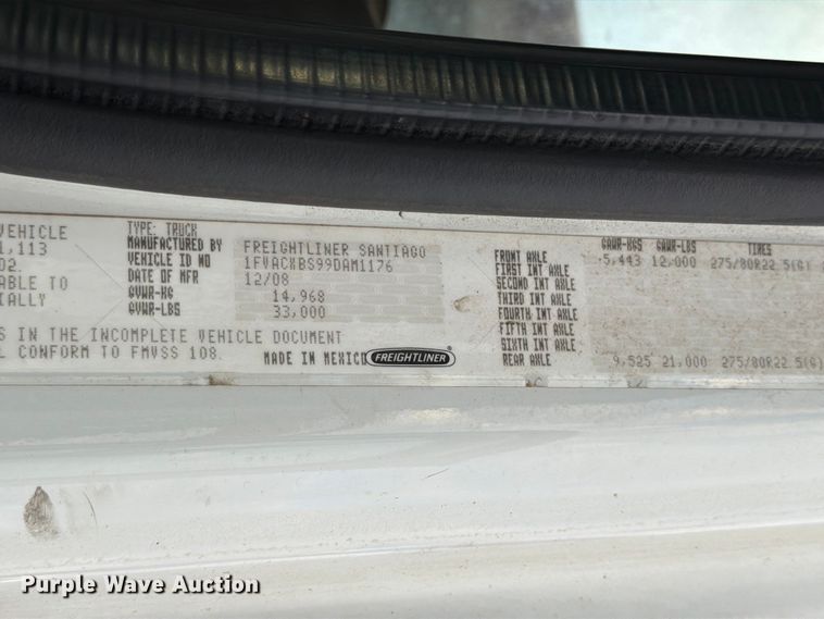 image for item ED5190 2009 Freightliner Business Class M2 roll-off container truck