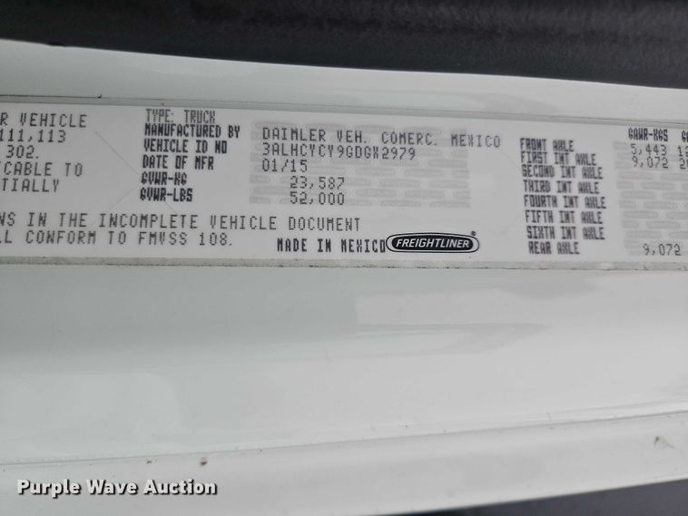 image for item EO7190 2016 Freightliner Business Class M2 flatbed truck