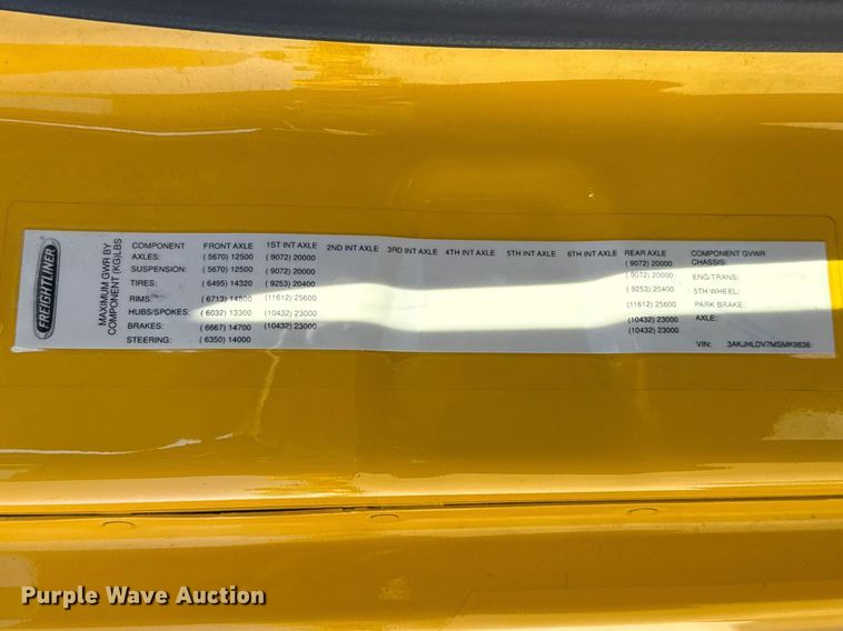 image for item ES5871 2021 Freightliner Cascadia 126 semi truck