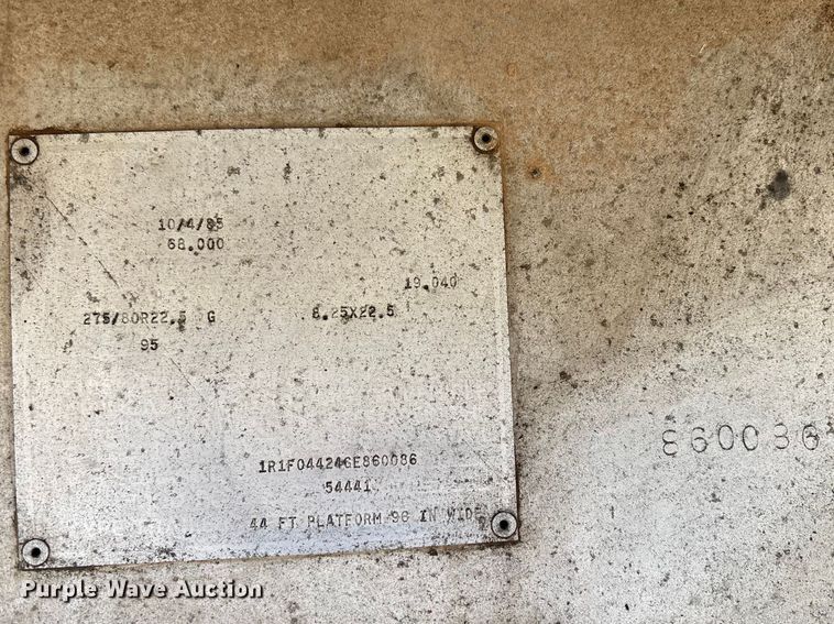 image for item ET1440 1986 Ravens flatbed trailer