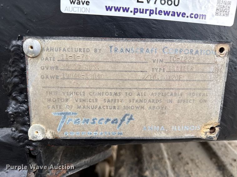 image for item EV7660 1974 Transcraft refuse trailer