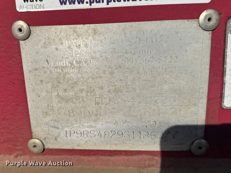 image for item FB0957 1995 PMF roll-off container trailer