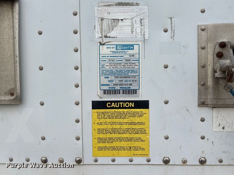 image for item FB3211 2006 Stoughton AVW-535T-S-C-AR dry van trailer