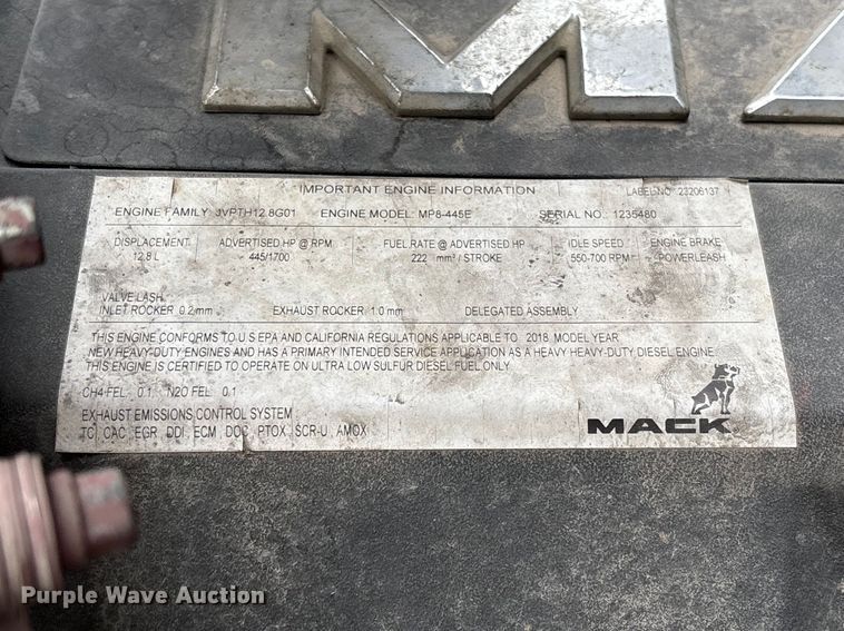 image for item FB3218 2019 Mack AN64T semi truck