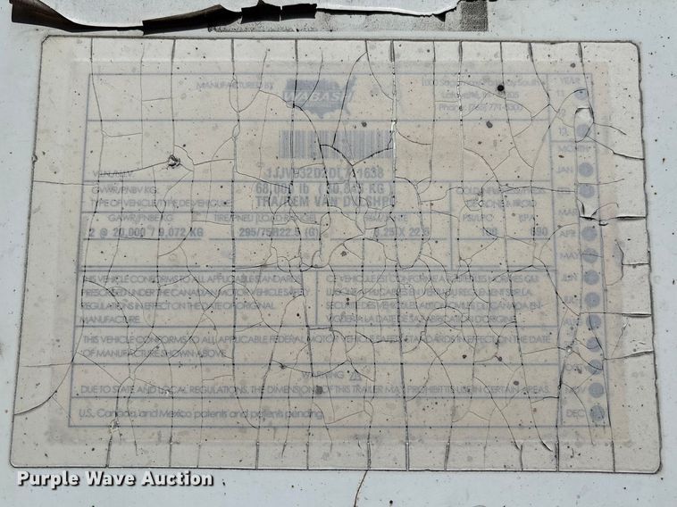 image for item FB3246 2013 Wabash DVLSHPC dry van trailer