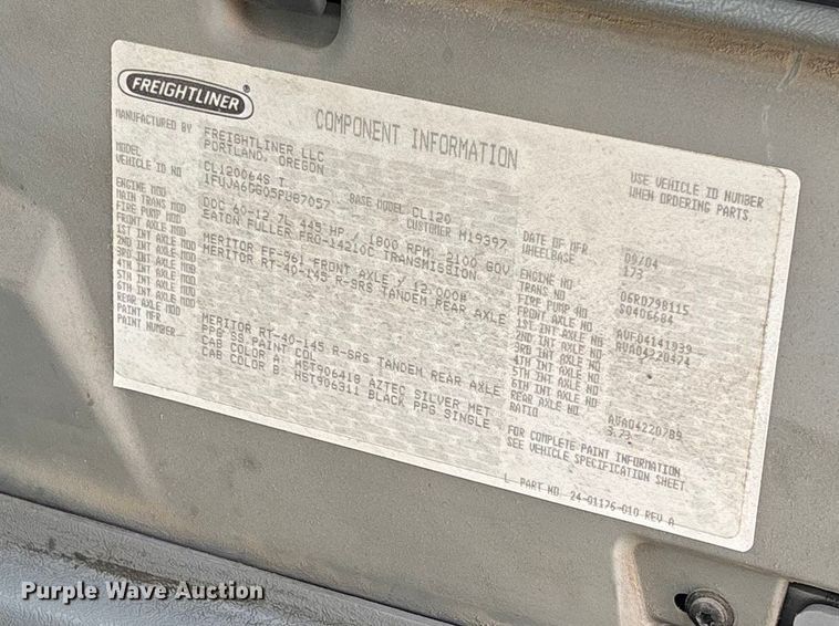 image for item FB3261 2005 Freightliner CL120 semi truck