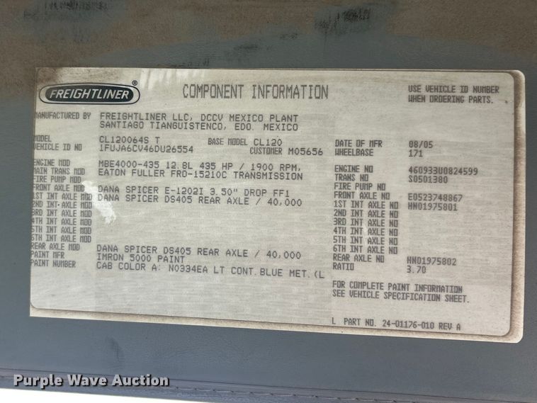 image for item FC5204 2006 Freightliner Columbia semi truck