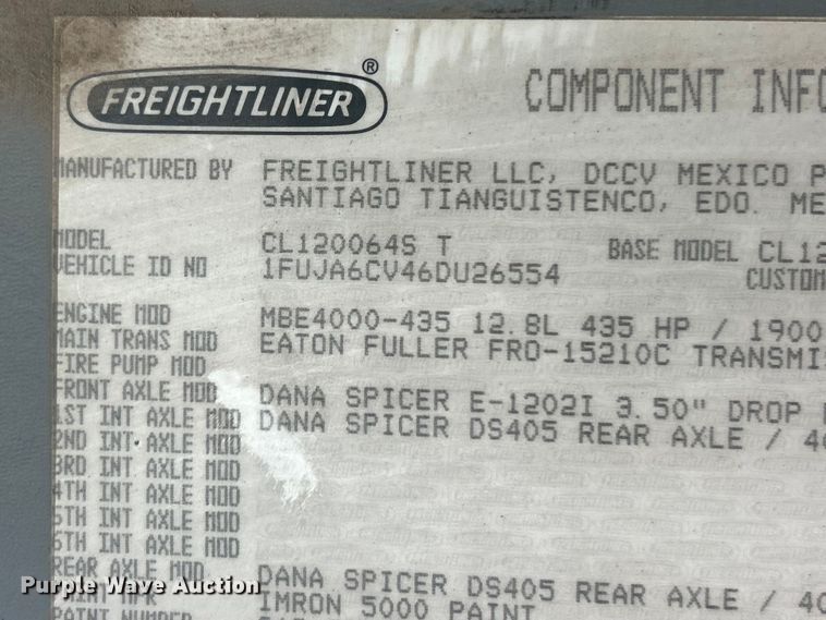 image for item FC5204 2006 Freightliner Columbia semi truck