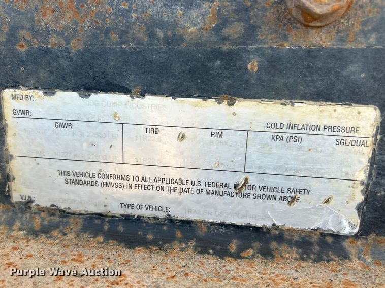 image for item FC5279 2007 Side Dump Industries DS39BCH1R2R11 side dump trailer