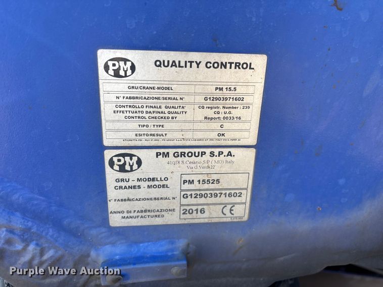 image for item FG0216 2017 Freightliner M2 Business Class crane truck