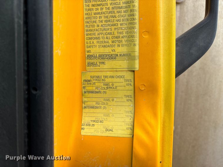 image for item FH7027 2006 GMC C7500 box truck