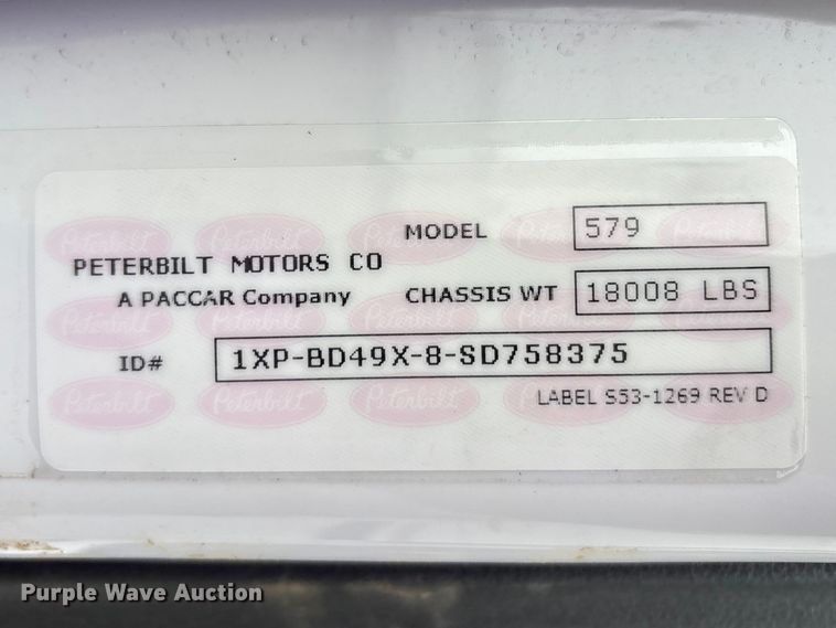 image for item FK1271 2025 Peterbilt 579 semi truck