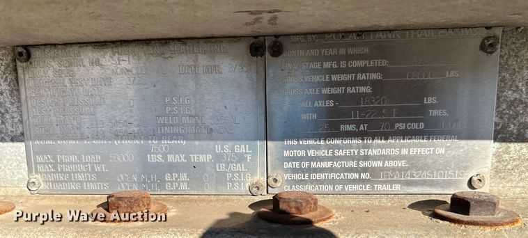 image for item FK1568 1995 Polar asphalt trailer