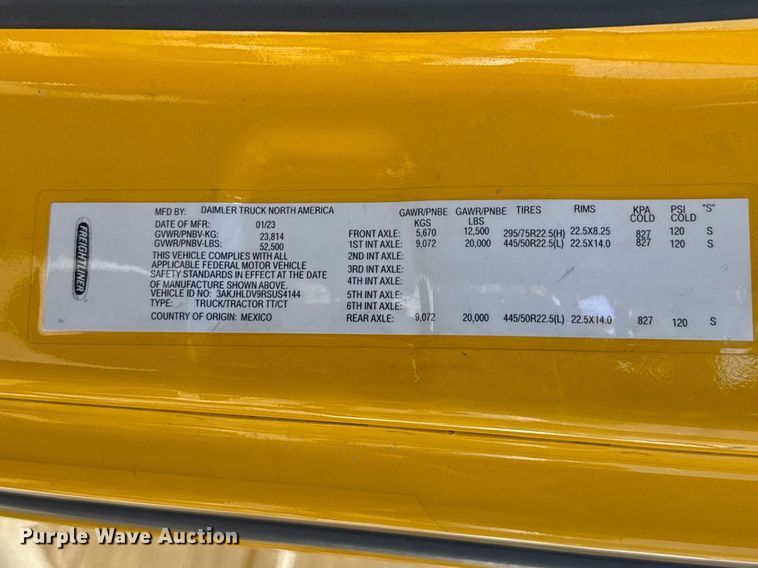image for item NK9191 2024 Freightliner Cascadia 126 semi truck