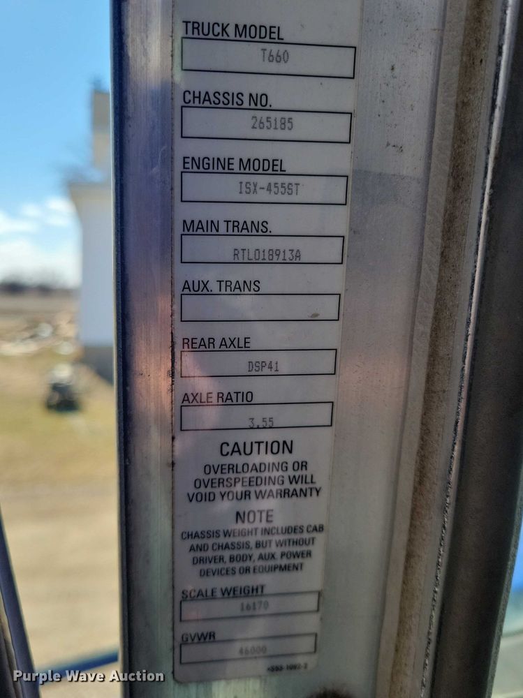 image for item NK9945 2010 Kenworth  T660 semi truck