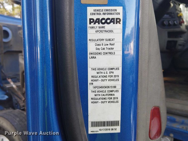 image for item YA1089 2019 Peterbilt 567 semi truck