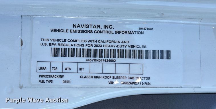 image for item YA1104 2024 International LT625 semi truck