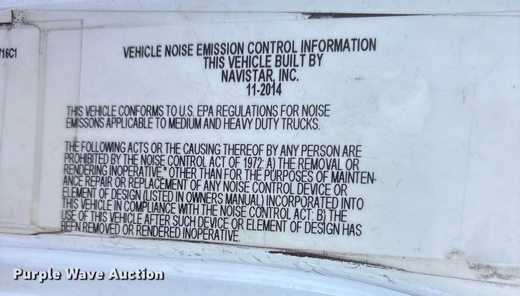 image for item YA1485 2015 International 4300 box truck