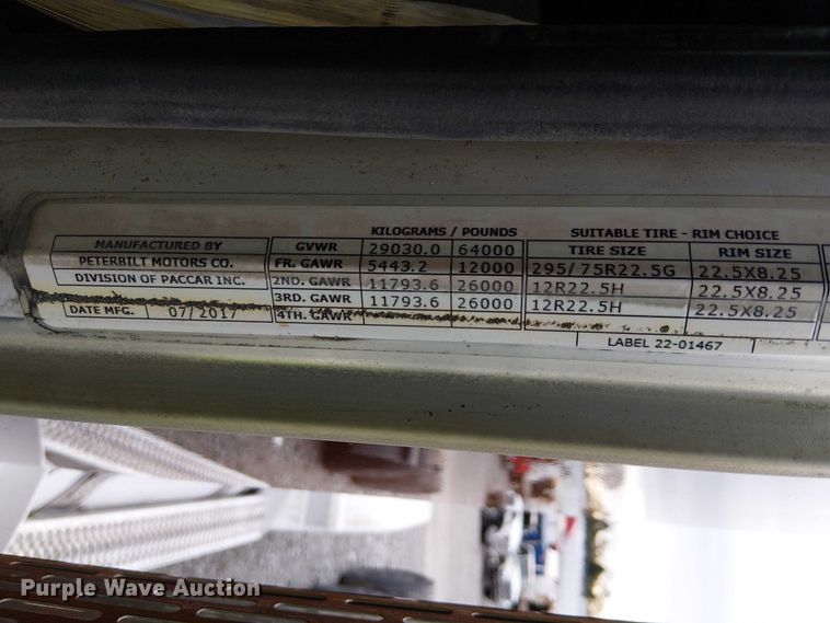 image for item YA2144 2018 Peterbilt 389 semi truck