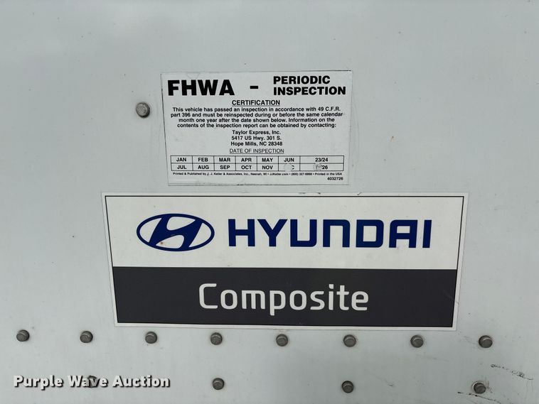 image for item YA2255 2024 Hyundai Translead dry van trailer