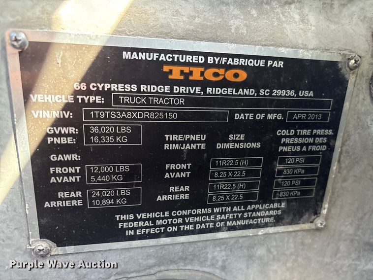 image for item YA2527 2013 Tico Pro Spotter yard truck