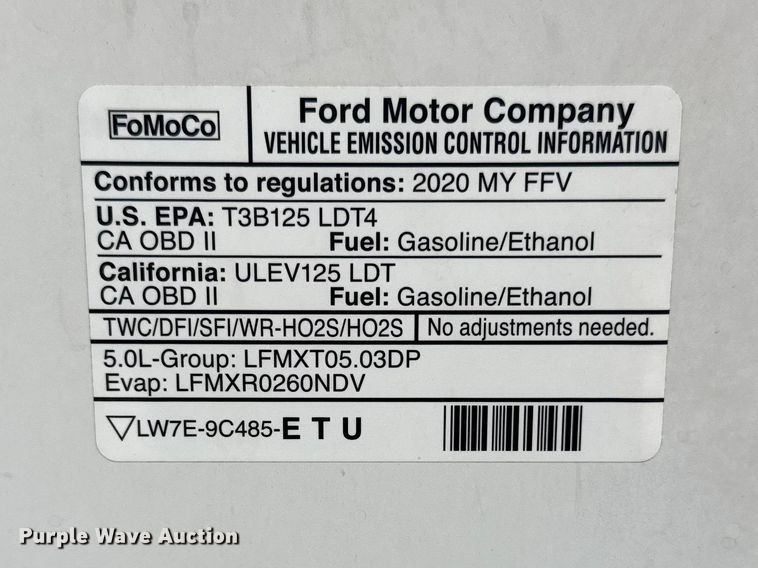 image for item DO8487 2020 Ford F150 Crew Cab pickup truck