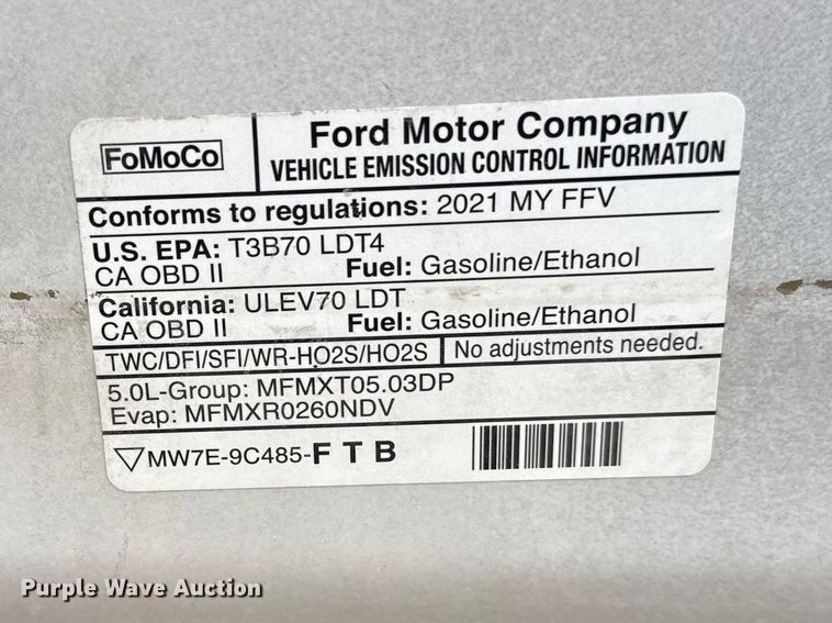 image for item DO8490 2021 Ford F150 Crew Cab pickup truck