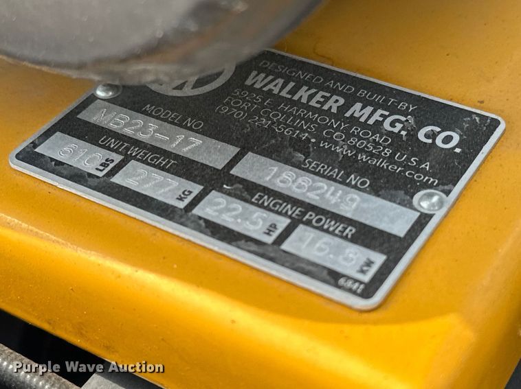 image for item DQ7760 2024 Walker MB23-17 ZTR lawn mower