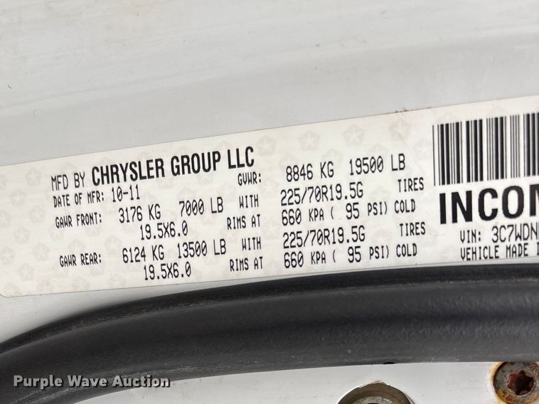 image for item DT0122 2012 Dodge Ram 5500 Crew Cab flatbed truck