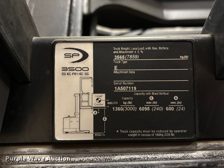 image for item DT2879 2017 Crown SP3520-30 order picker