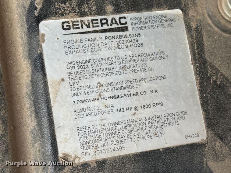 image for item DZ5367 Generac WG090 generator