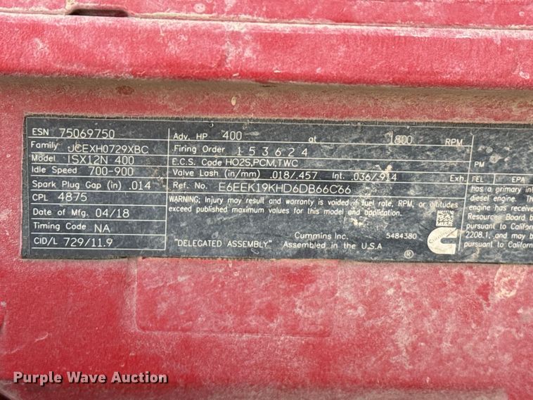 image for item DZ5417 2019 Kenworth T880 box truck