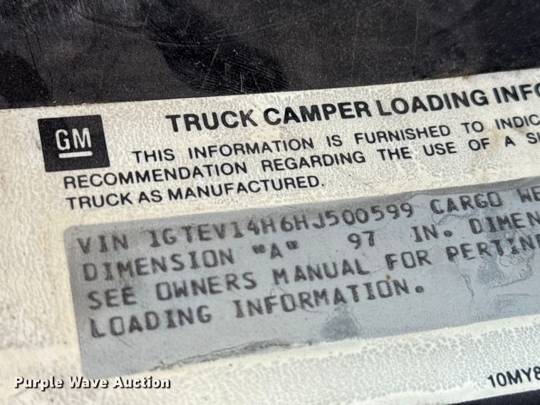 image for item DZ5432 1987 GMC Sierra 1500 pickup truck