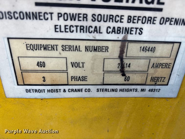 image for item EA4692 Abel-Howe overhead crane