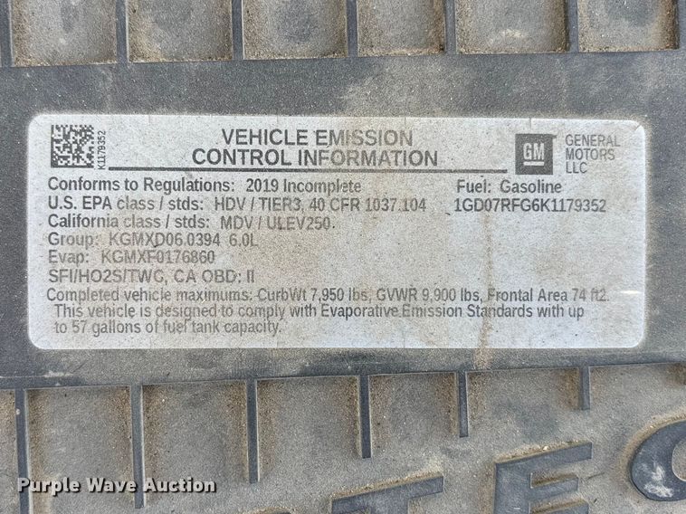 image for item EA4740 2019 GMC Savana utility van