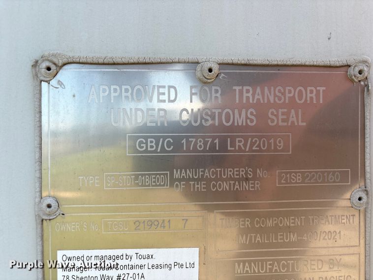 image for item EA7272 2021 Shanghai Baoshan Pacific Container Co. shipping container