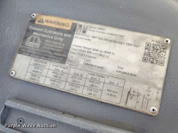 image for item ED0000 2019 Hyster H50XT forklift